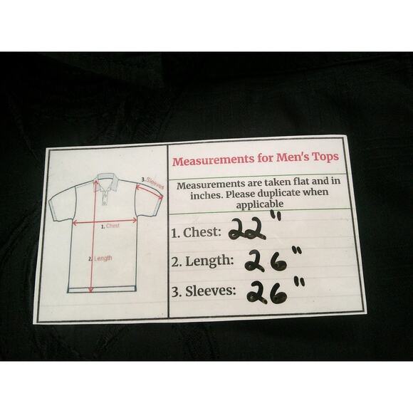 Pop Icon Clothing Men's Black Cross Embroidered Casual SnapButton Up Shirt Large - Picture 9 of 9